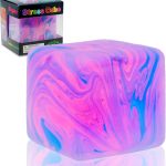Squishy Sensory Fidget Toys Stress Cube. Gel Filled Stretchy Stress Balls for Kids Adults. Soft Ice Cube Sugar Ball for Boys Girls. Slow Rising Squishies Squeeze Balls Anxiety Relief for Autism. Gifts